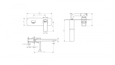 Смеситель Lemark Ursus LM7226BL черный